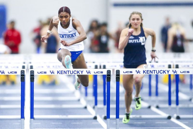 Masai Russell sets NCAA 60m hurdles record with 7.75 Watch Athletics